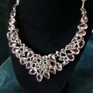 Pink Kunzite Quartz Sterling Silver Necklace